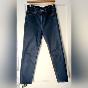 Express Super High Rise Dark Blue Jeans 6